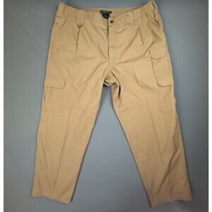 5.11 Tactical Cargo Pants 42 Tan Stretch Utility Workwear Polyester Cotton
